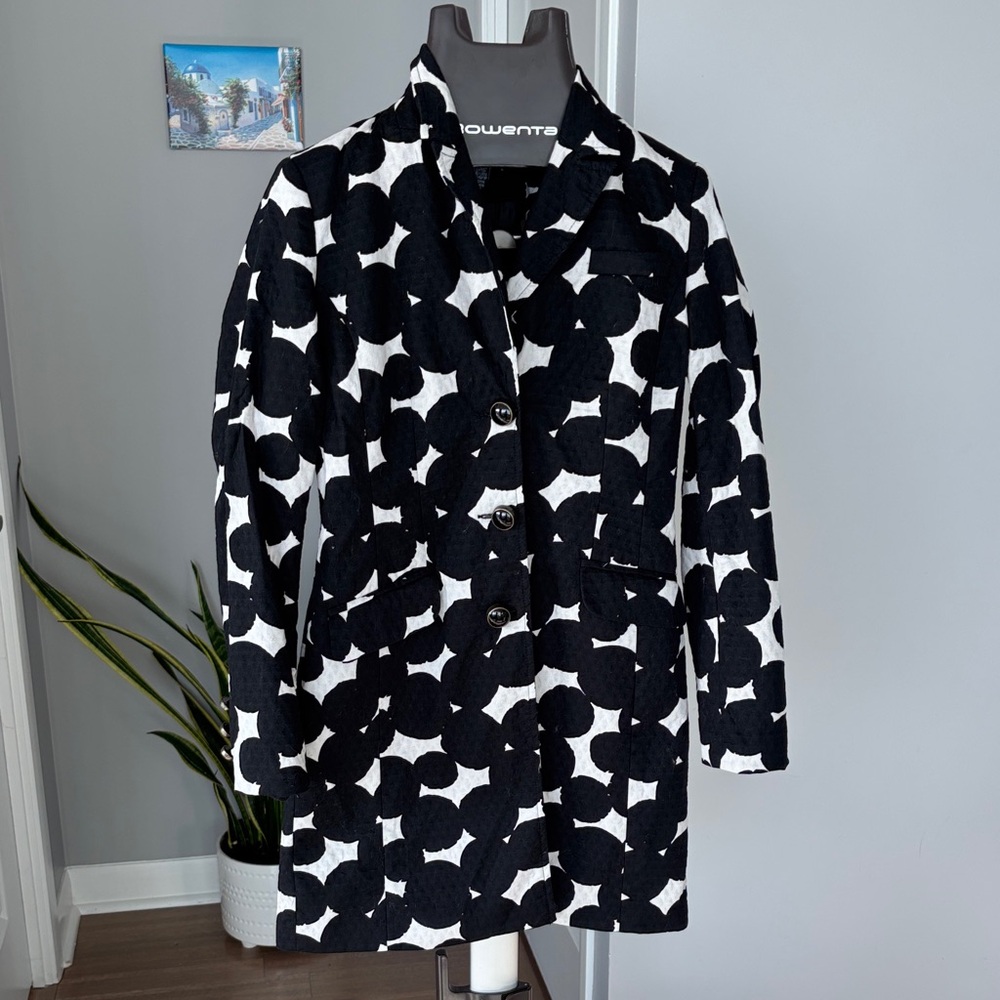 Chapter one  Black and White Polka Dot Trench Coat